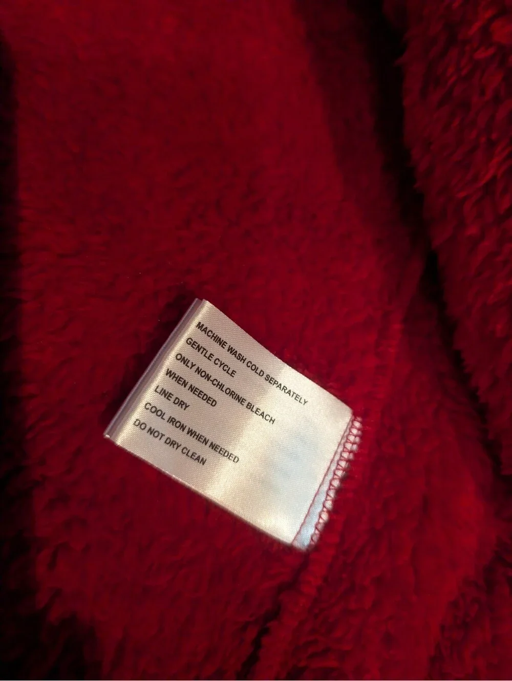 Michael Kors Red Fleece Hooded Jacket with Front Pockets